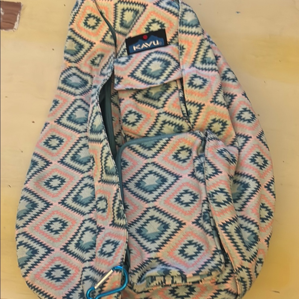 Kavu Pink and Blue Geometric bag